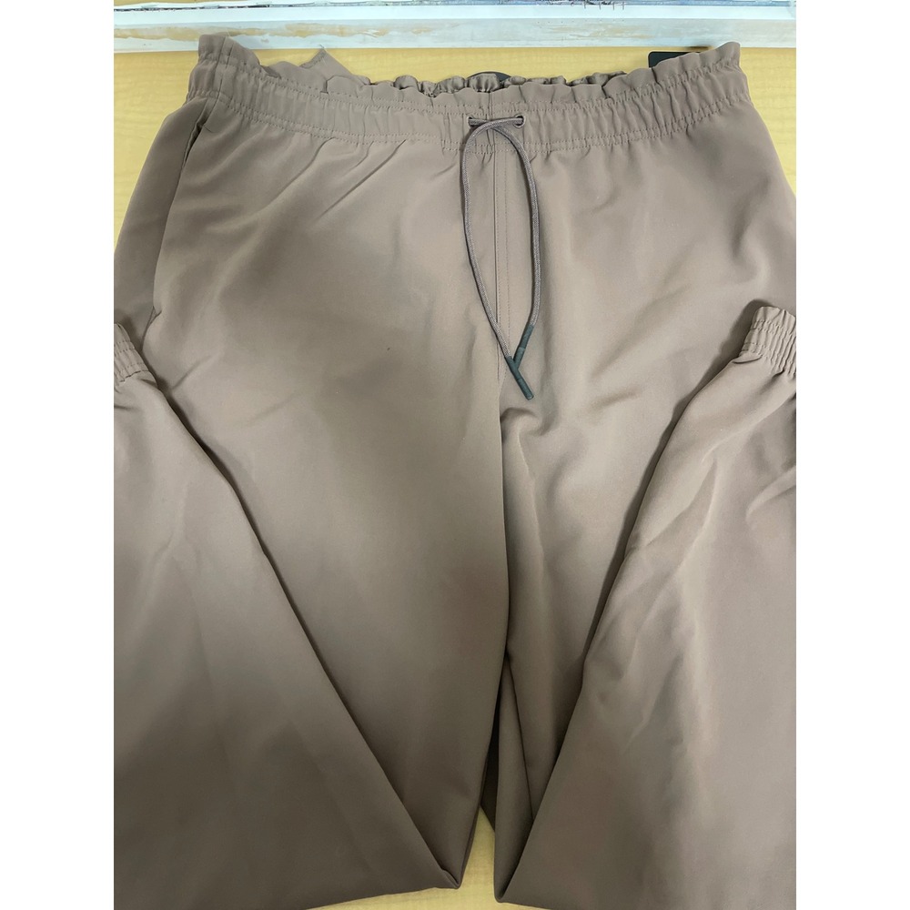Athleta Metropolis Jogger Pants Brown Elastic Waist Drawstring Size 12